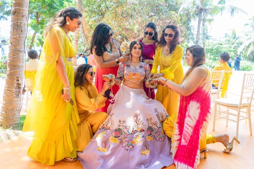 Bhavna and Przemo — the haldi ceremony